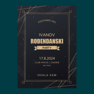 elegant pozivnica za rođendan