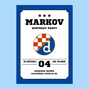 Dinamo Zagreb - Digitalna pozivnica za dječji rođendan