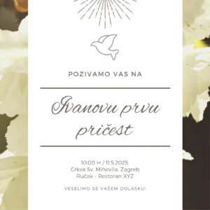 White Brown - Digitalna pozivnica za prvu pričest